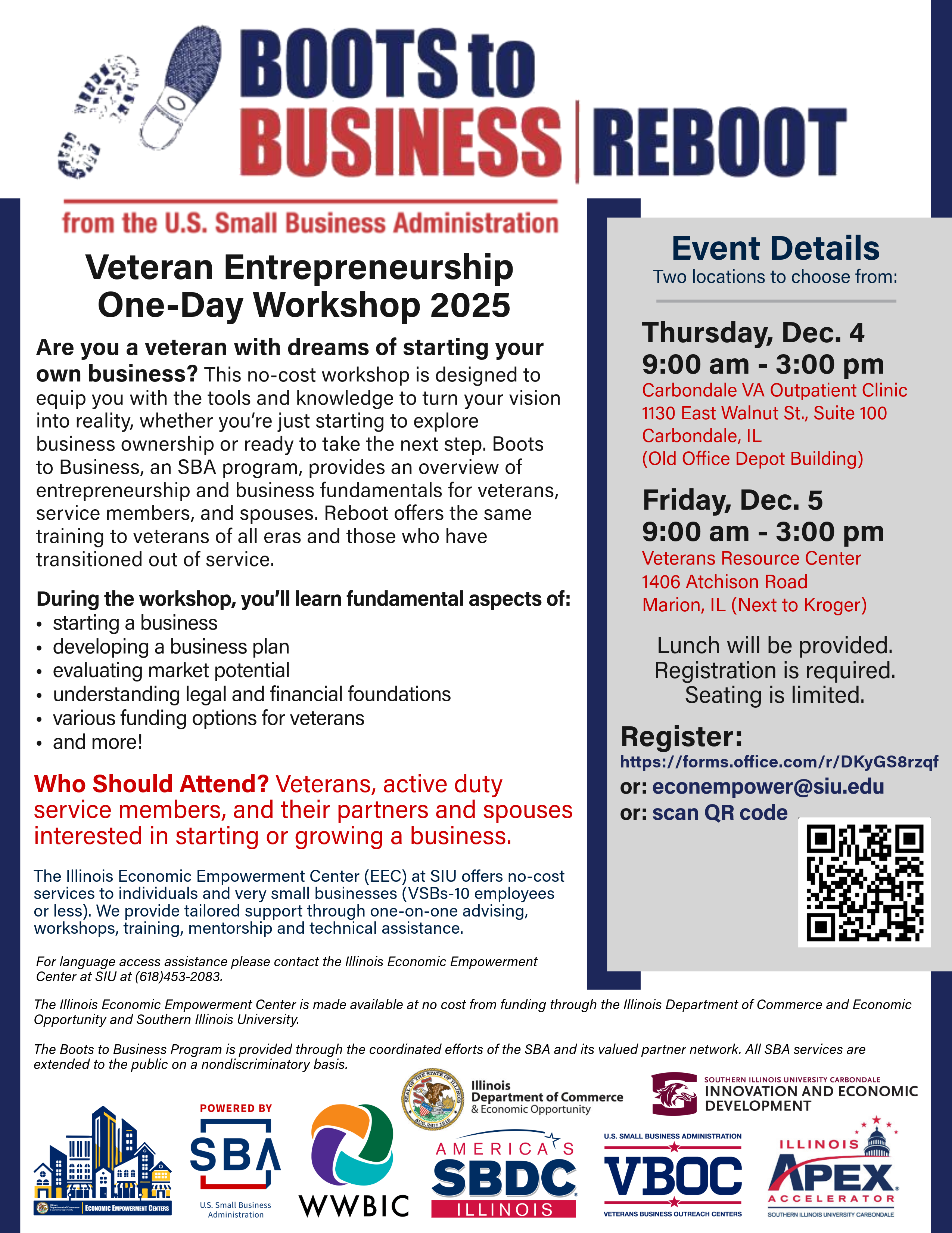 Reboot Veterans Workshop